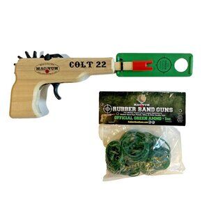 NEW Magnum Colt 22 Rubber Band Gun + Ammo * Made in USA
